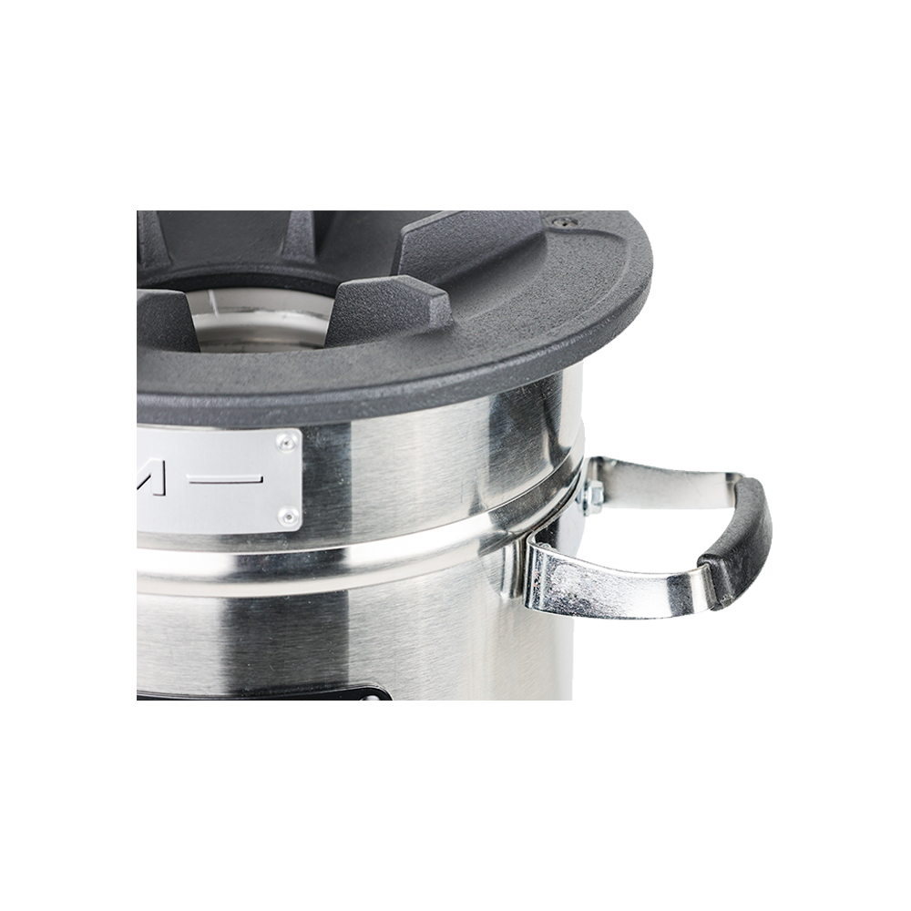 Detailed close-up of the S26-23 stove construction, featuring a 49.3% thermal efficiency rating to reduce cooking time by up to 60%.